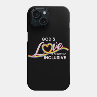 God's love is absolutely - rainbow in gray Phone Case