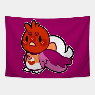 pride birb- Lesbian Variant Tapestry