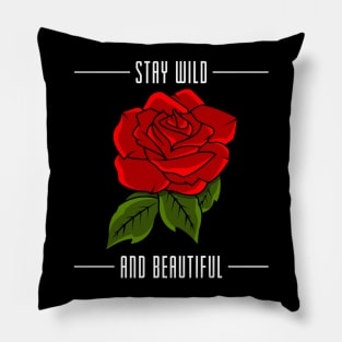 Roses with red Leaves Pillow