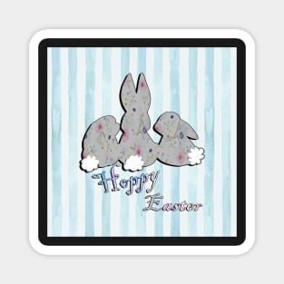 Easter Bunnies Cute Design, Happy Easter Funny Hoppy Easter Spring Magnet