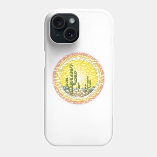 Cactus desert sunset Phone Case