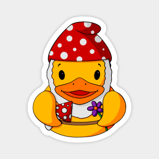 Gnome Rubber Duck Magnet