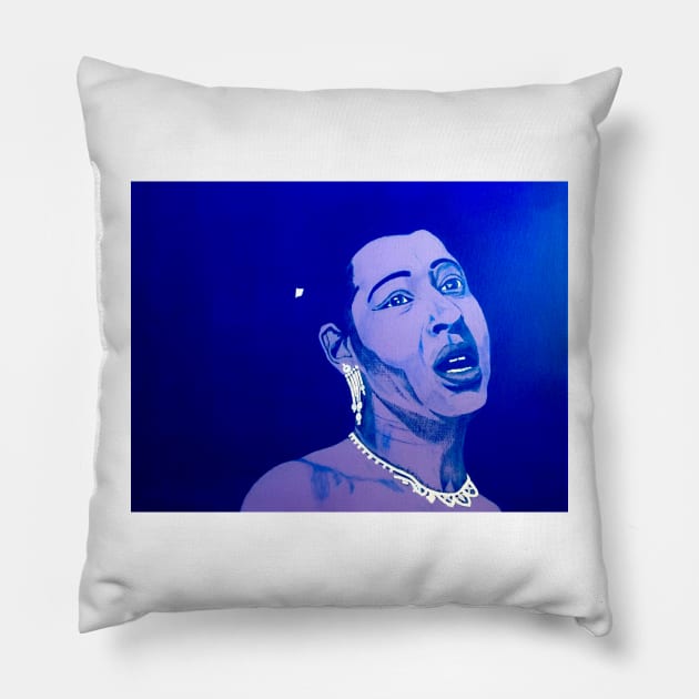 Billie Holiday Pillow by BryanWhipple