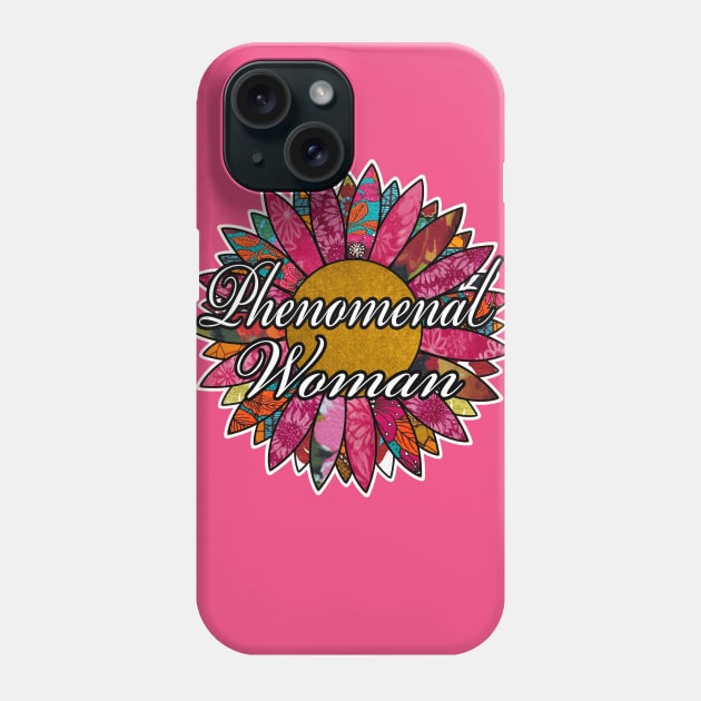 phenomenal woman retro flower Phone Case by artbyomega