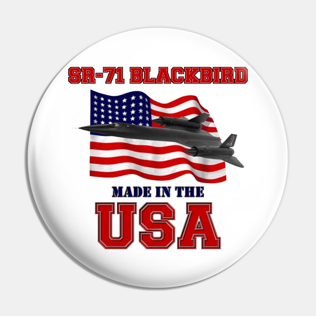 SR-71 Blackbird Made in the USA Pin by MilMerchant