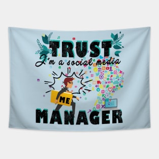 Funny Social Media Manager Tshirt, I'm a Social Media Manager Tapestry