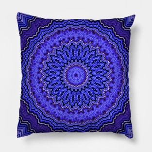 Blue Third Eye Chakra Mandala Pillow