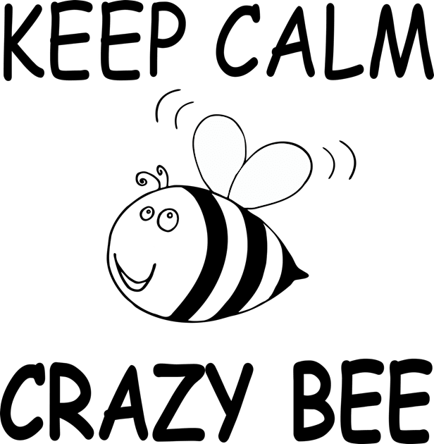 KEEP CALM . CRAZY BEE. A fun bee print. Kids T-Shirt by SwetlanaArt