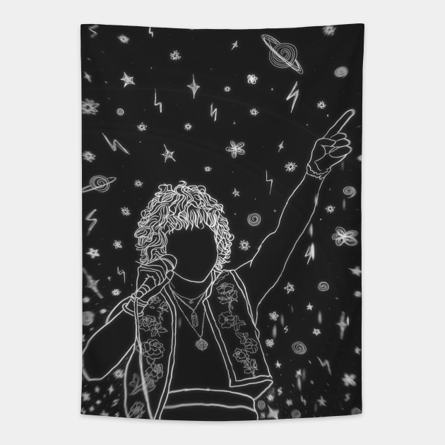 Josh Kiszka Drawing Tapestry by Velvet Earth