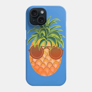 Cool pineapple with sunglasses Phone Case