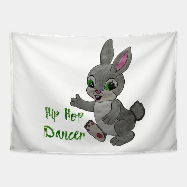 Hip Hop Dancer - Bunny Rabbit Tapestry by ABY_Creative