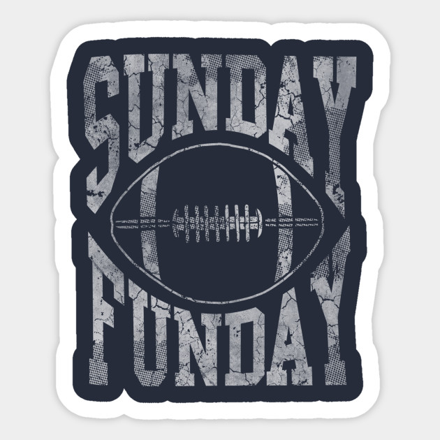 Sunday Funday Football Retro Fade Sunday Funday Sticker