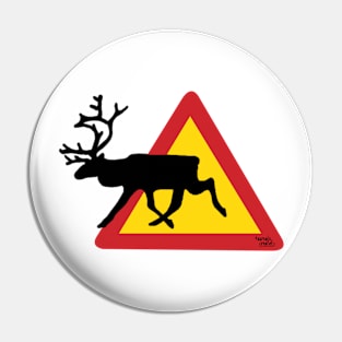 Reindeer in Sweden Pin