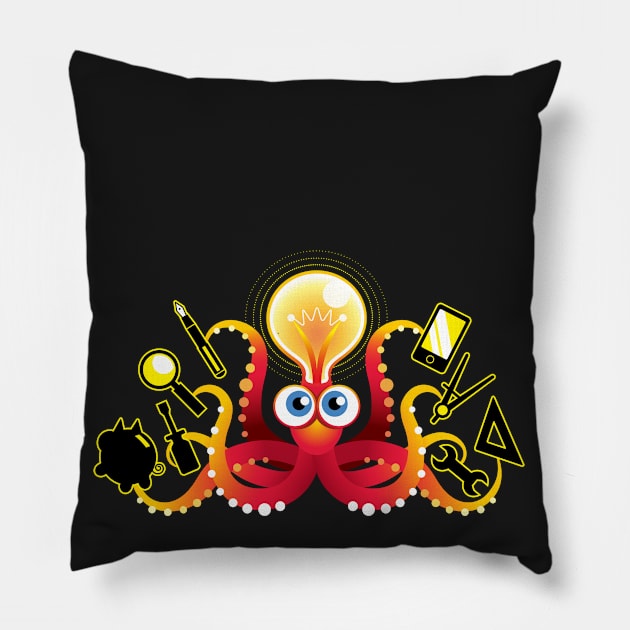 Cute Multi-Tasking Octopus Genius Pillow by Liyin Yeo