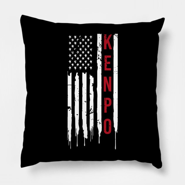 Kenpo Karate American Flag Pillow by MasterKlaw