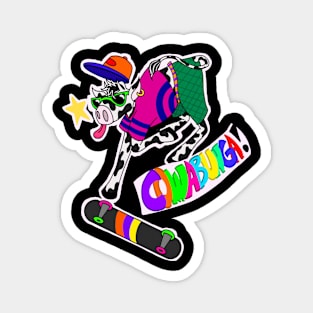 Cow-abunga  skater Magnet