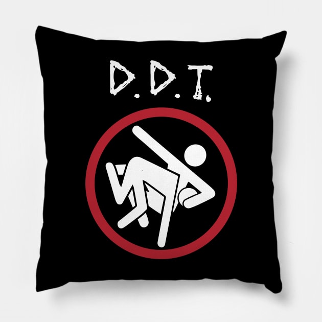 D.D.T. Thrash Zone Wrestling Parody Pillow by Gimmickbydesign