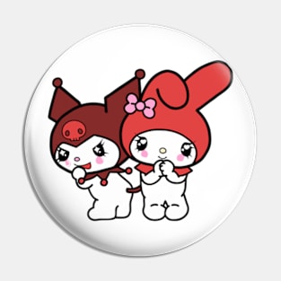 Cute Twin Cats Pin