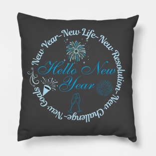 Hello New Year Pillow