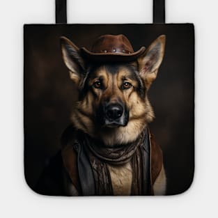 Cowboy Dog - German Shepherd Dog Tote