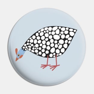 Guinea Hen Farmyard Art Pin