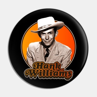 Retro Hank Williams Tribute Pin