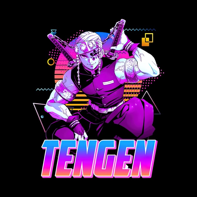 Tengen Uzui Retro Art by eldridgejacqueline