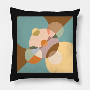 Boho Aesthetic Overlapping Circle Pillow