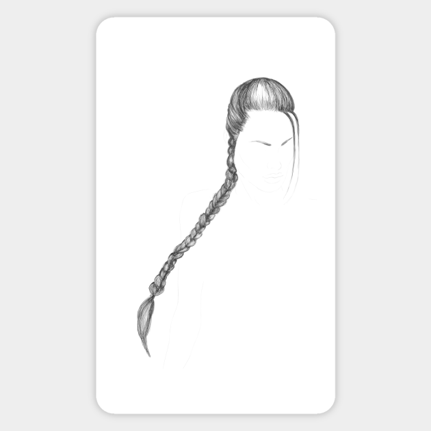Lara Braid Hair Hairstyle Sticker Teepublic Hair drawing tutorials and ideas. teepublic