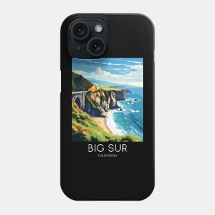 A Pop Art Travel Print of Big Sur - California - US Phone Case