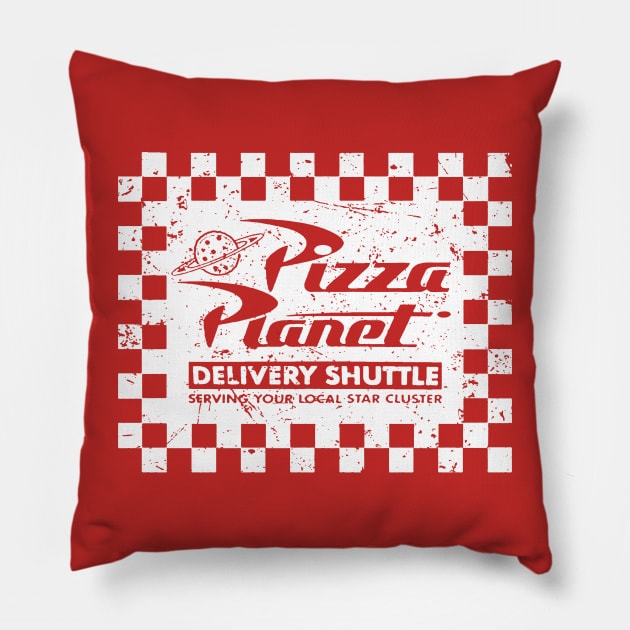 Pizza Planet Pillow by Abslt Studio