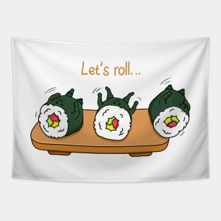 Rolling Sushi Roll Tapestry