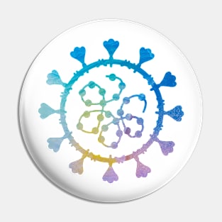 Cute Colourful Virus Pin