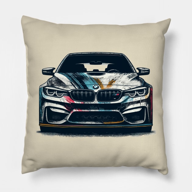 BMW M4 Pillow by Vehicles-Art