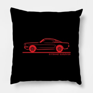 1964 Mustang Fastback Red Pillow