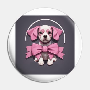 Puppy Pink Bow Pin