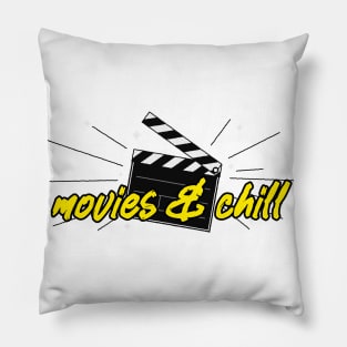 Movies & Chill White Pillow