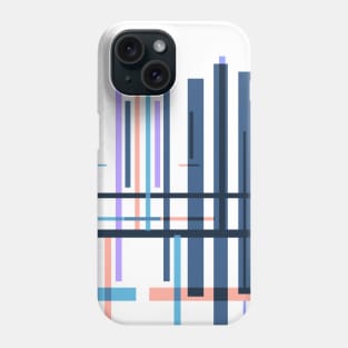 Purple blue abstract pattern stripes Phone Case