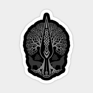 Gungnir - Spear of Odin and Tree of life  -Yggdrasil Magnet