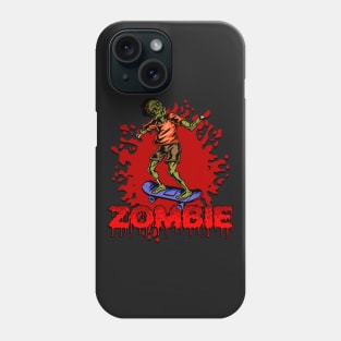 Zombie Skateboarding Phone Case