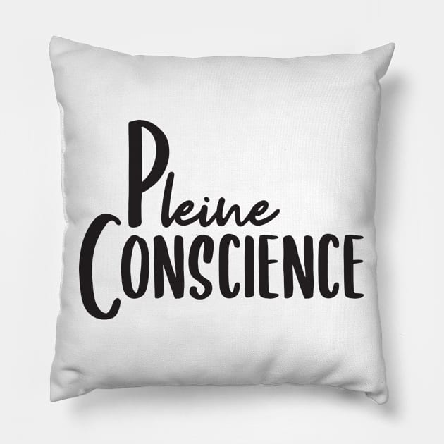 Pleine Conscience Pillow by BlueZenStudio