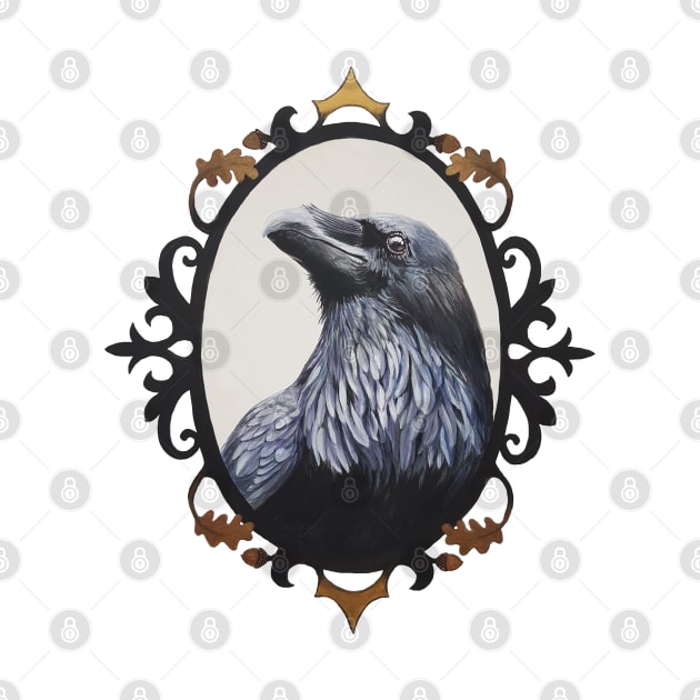 Raven - bird portrait by EmilyBickell