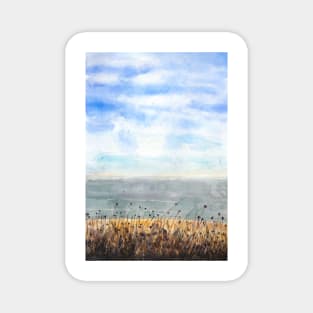 seaside of Brighton watercolor Magnet