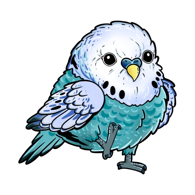 Blue Budgie - Birb Gift for Bird Lovers and Pet Owners by Holymayo Tee