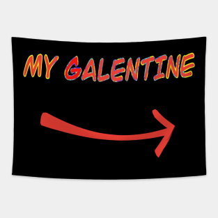 Galentines day and Valentine’s Day simple arrow Tapestry