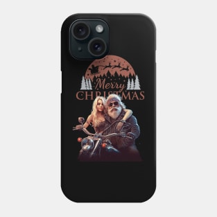 Santa Celebrate Christmas With Motorcycle Phone Case