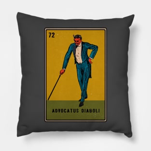 Vintage Devils Advocate Loteria Pillow