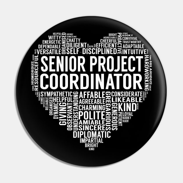 Senior Project Coordinator Heart Pin by LotusTee