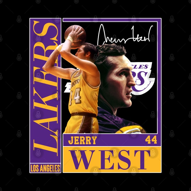 Jerry West Mr Clutch Basketball Legend Signature Vintage Retro 80s 90s Bootleg Rap Style by CarDE