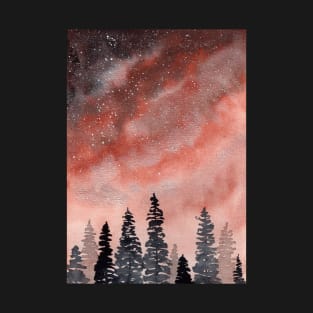 milky way fine forest T-Shirt